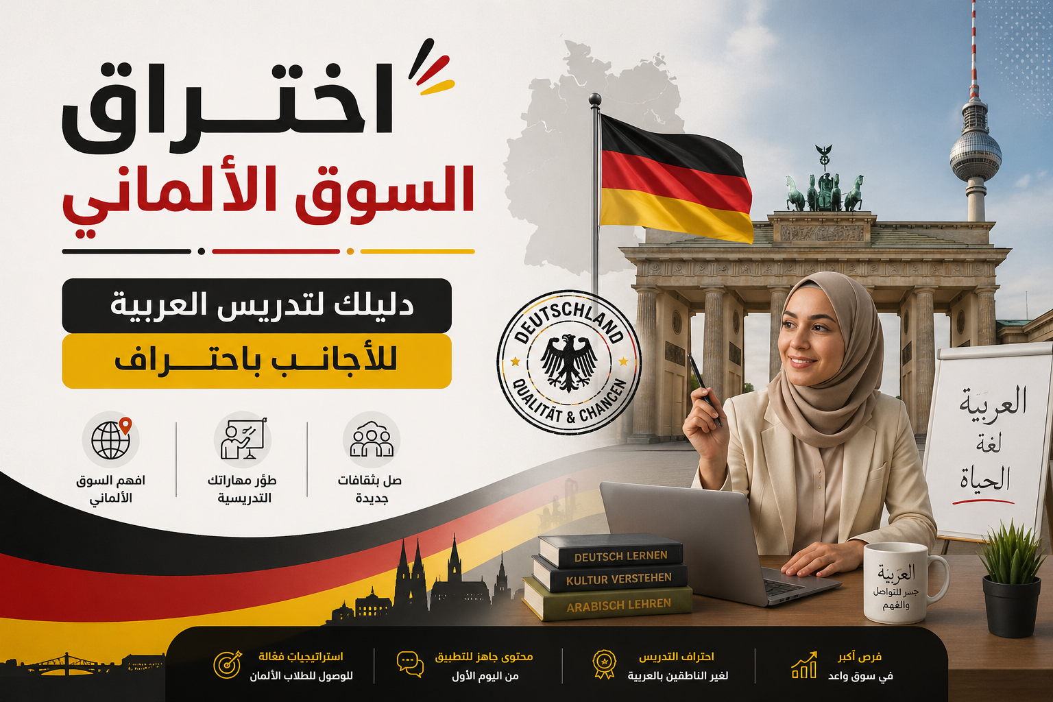 اختراق السوق الألماني | دليلك لتدريس العربية للناطقين بالألمانية